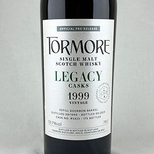 トーモア25年1999　リフィルバーボンバレル　レガシーカスク　53.7%　700ml