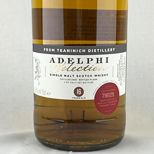 ティーニニック16年2009　リフィルオロロソシェリーカスク　アデルフィ　56.4%