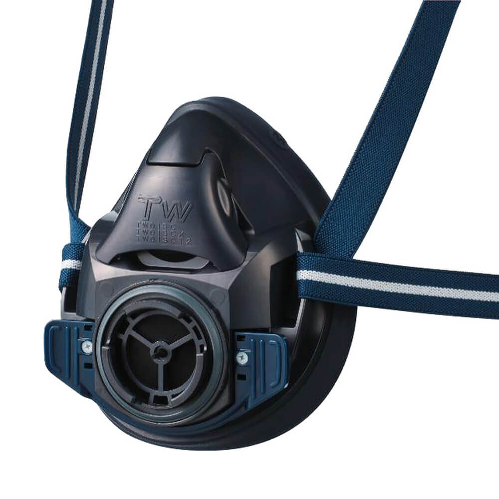 TW01SCBK半面型防じん・防毒マスク烏羽色