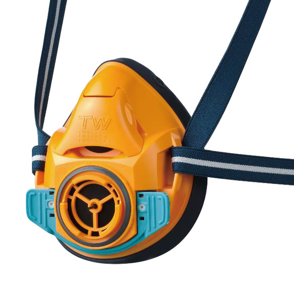 TW01SCOR半面型防じん・防毒マスク蜜柑色