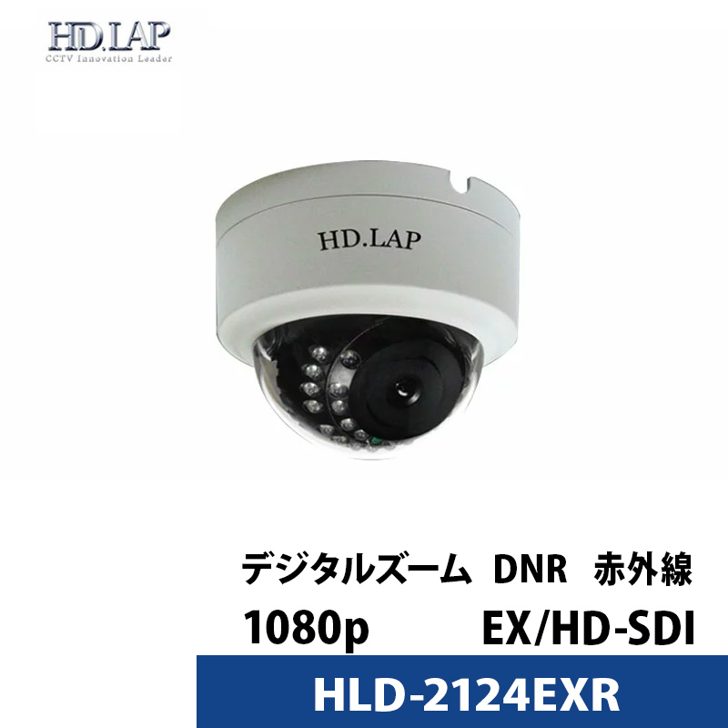防犯カメラ 屋内用 HD.LAP 243万画素 アナログ HLD-2124EXR ドーム型 レンズサイズ3.6mm