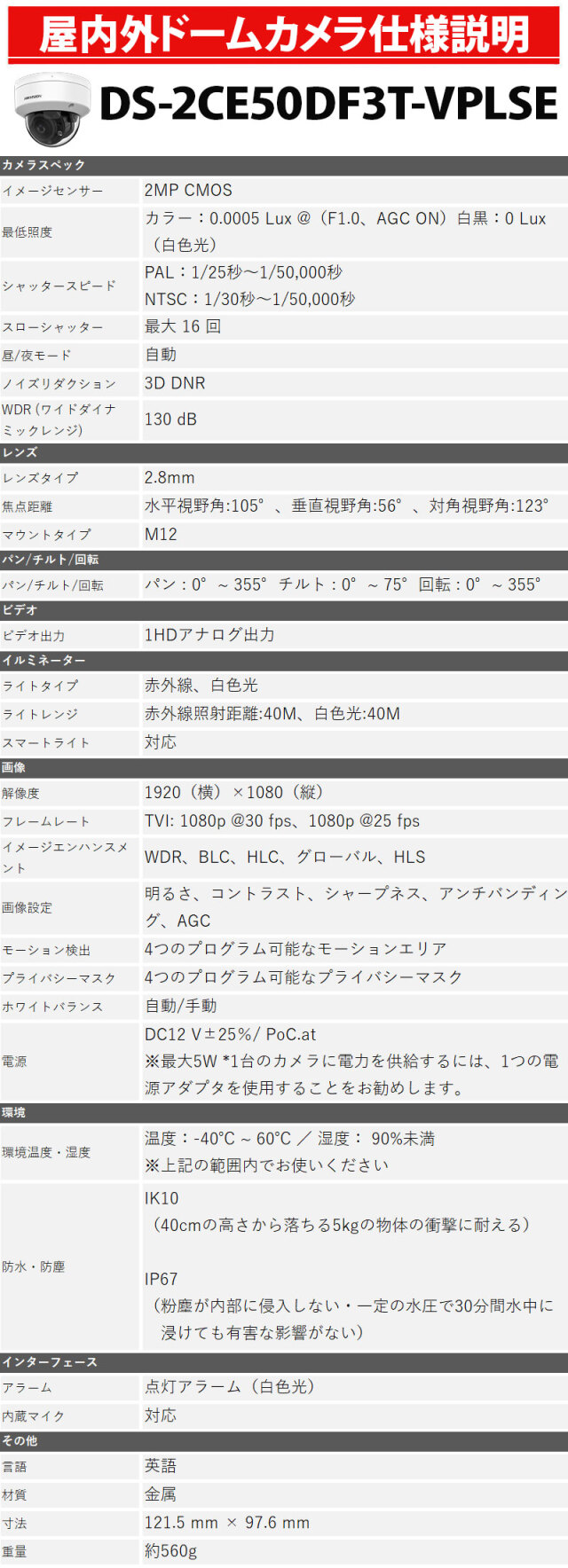 アナログ 防犯カメラ4台とレコーダーのお得なセット⑮ 防犯カメラ 243万画素 屋内屋外 アナログ 1～4台セット レコーダーHDD