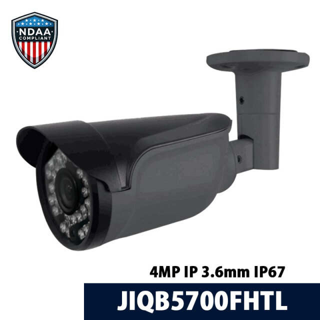 【NDAA準拠】4MP IP 屋外バレットカメラ  3.6mm JIQB5700FHTL