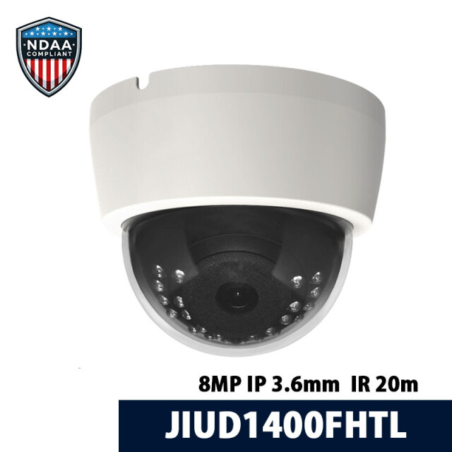 【NDAA準拠】8MP IP 屋内ドームカメラ  3.6mm JIUD1400FHTL