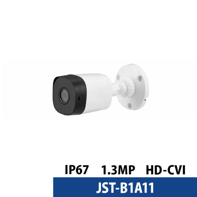 防犯カメラ 屋内屋外 130万画素 アナログ JST-B1A11 バレット型 レンズサイズ2.8mm