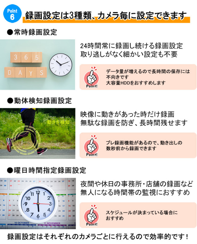 防犯カメラ 屋内屋外 1〜4台低価格セット 243万画素 ノー