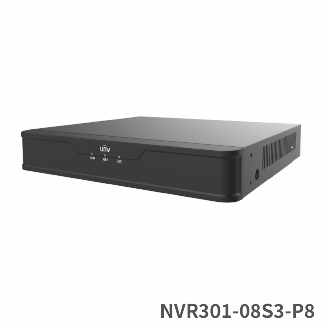 UNIVEW(ユニビュー) HDD 8ch PoE内蔵ネットワークビデオレコーダー 録画機 NVR301-08S3-P8