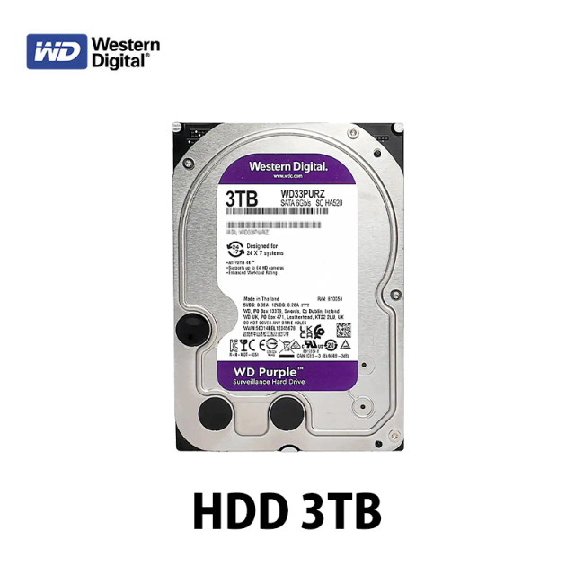 Western Digital HDD 3TB SATA 6Gb/s 5400 rpm スタンダードモデル キャッシュ 64MB WD Purple WD33PURZ バルク製