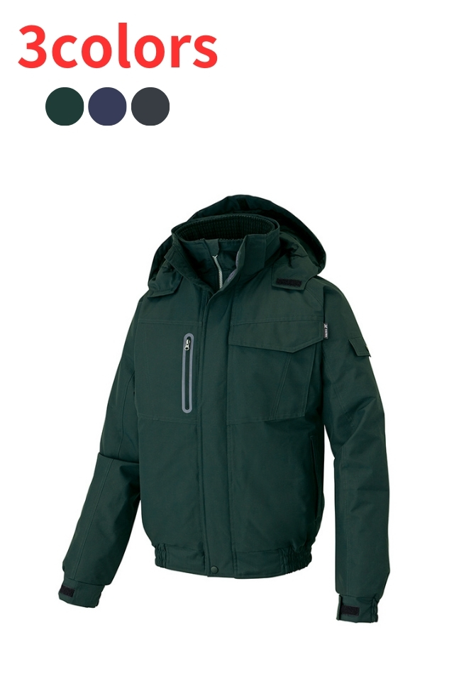 遠赤外線を吸収する防風防寒ブルゾンAZ10305