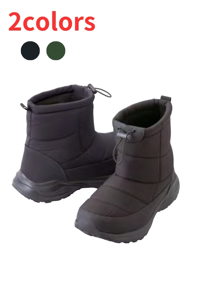 先芯なし裏フリース防寒ハーフブーツ4714