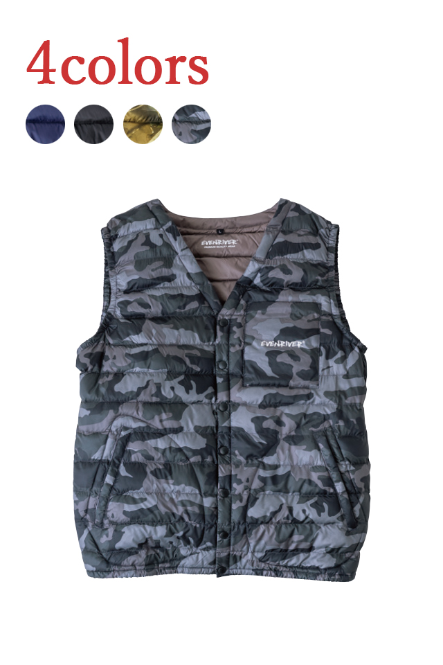 R125EVENRIVERファイバーダウン軽量防寒服ベスト