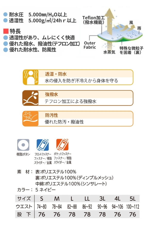 極寒寒冷地仕様の防水・透湿こだわりの防寒パンツ1107 | 防寒服プロ