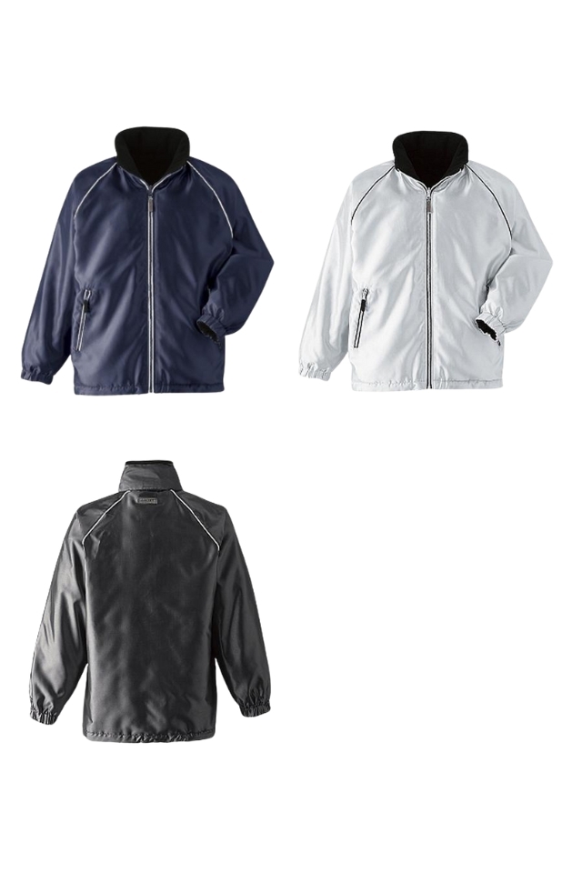 旭蝶繊維 軽量・撥水加工裏フリーススポーツ防寒リバーシブルコート31100