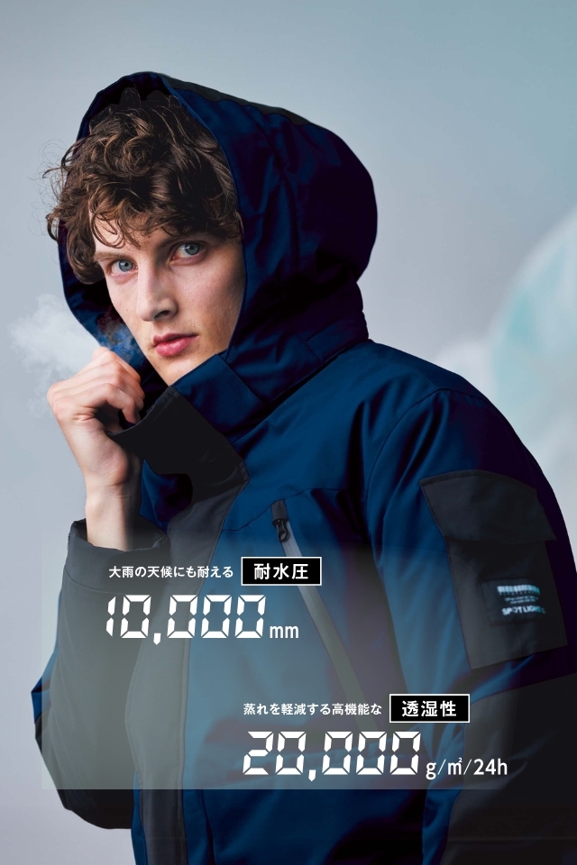 防水・透湿防寒ジャケット SPT32500｜耐水10,000mm・透湿20,000／JIS制