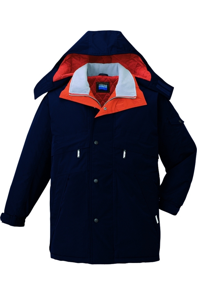 防寒コート48233【自重堂】こだわりの中綿に透湿性・防水性を備えた防寒着