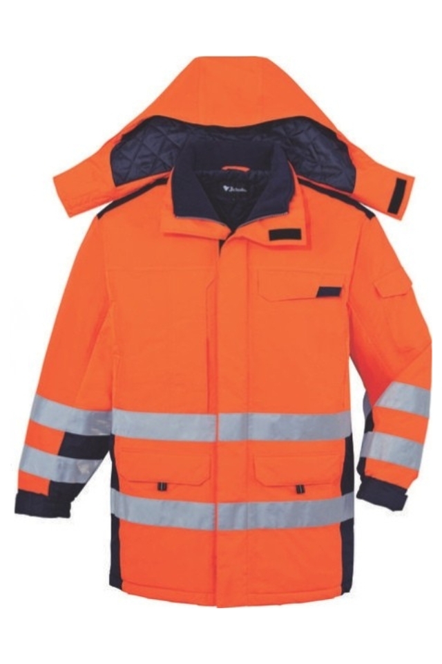 自重堂の高視認防水防寒コート48473｜冬の屋外作業に最適な中綿入り