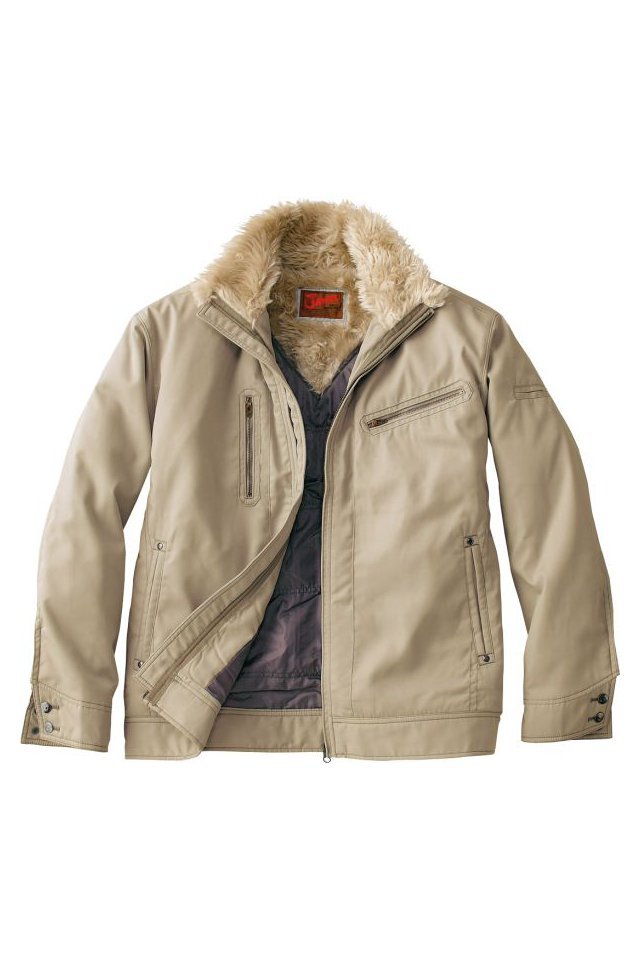 防寒着 冬用ブルゾン 帯電防止 衿ボア付き ワークウェア 自重堂 Jawin