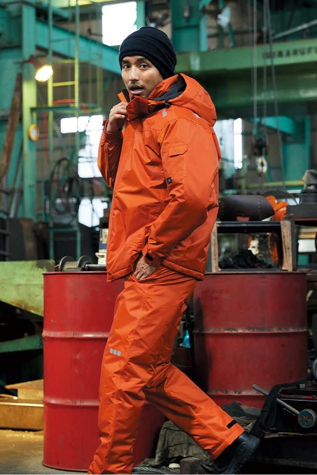 ASAHICHO 65100】防水防寒コート｜透湿・反射プリント・全面シーム