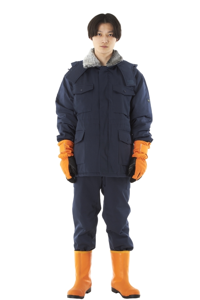 防寒着、 桑和 3300 カラーブルゾン 6Lサイズ ブラック(4)【同梱・代引き