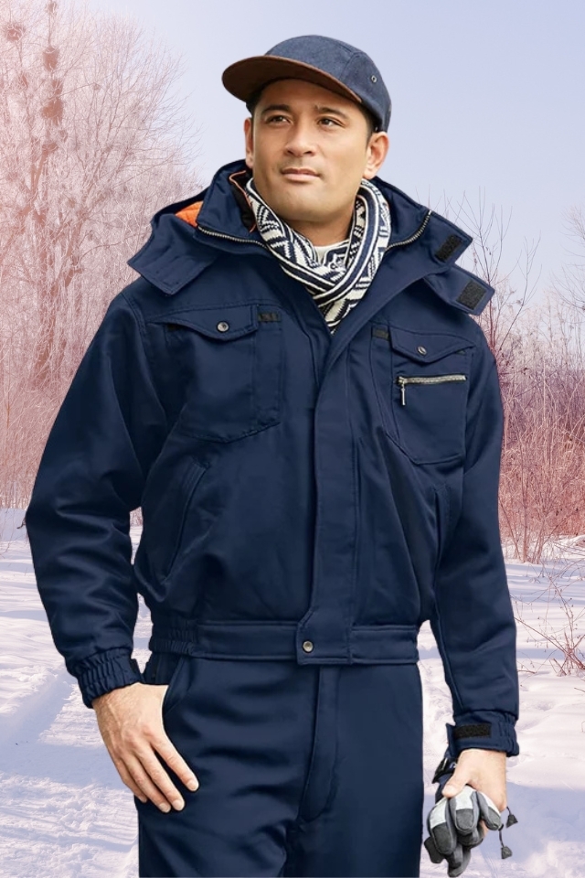 保温力の優れた作業用防寒ブルゾンE76000【BIGサイズ】旭蝶繊維