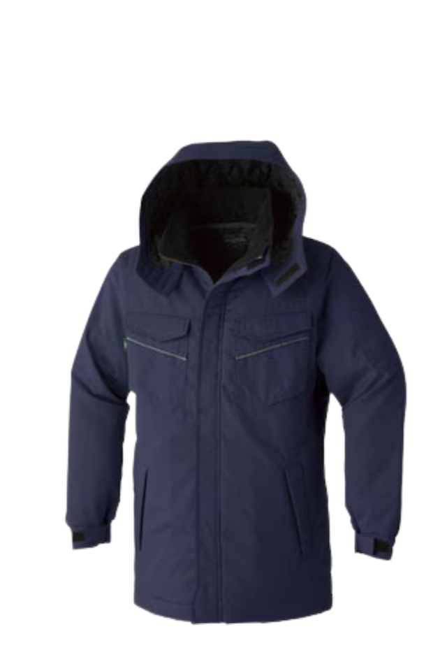 ASAHICHO防寒コートE77100静電気帯電防止の商品への傷付け防止設計