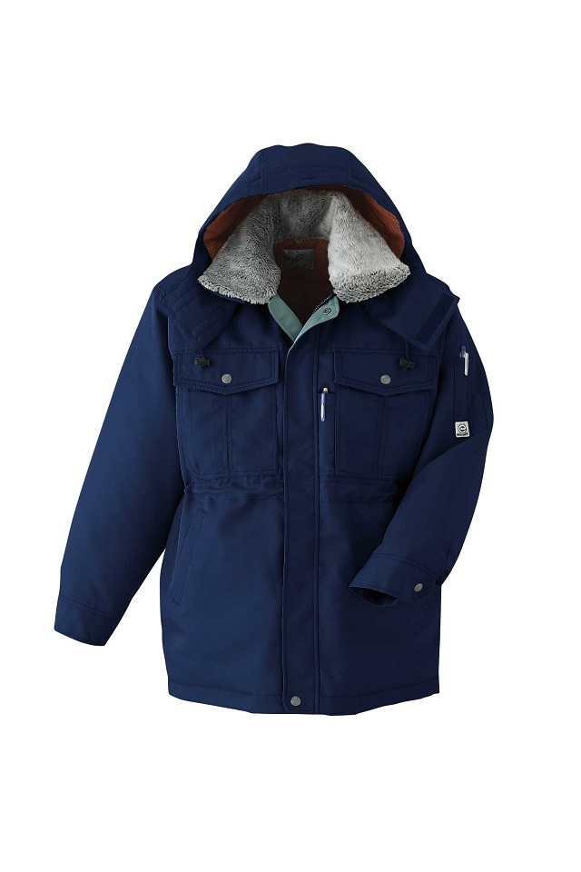 ASAHICHO】ムレ軽減メッシュキルト防寒コート E69600｜冬の屋外作業用