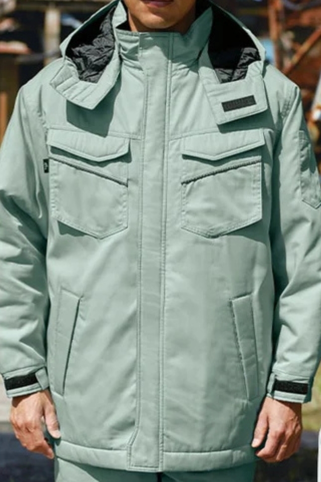 ASAHICHO防寒コートE77100静電気帯電防止の商品への傷付け防止設計