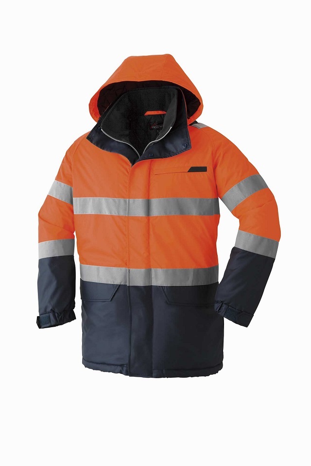 ASAHICHO】ISO 20471準拠 高視認性防水防寒コート E78100｜冬の屋外