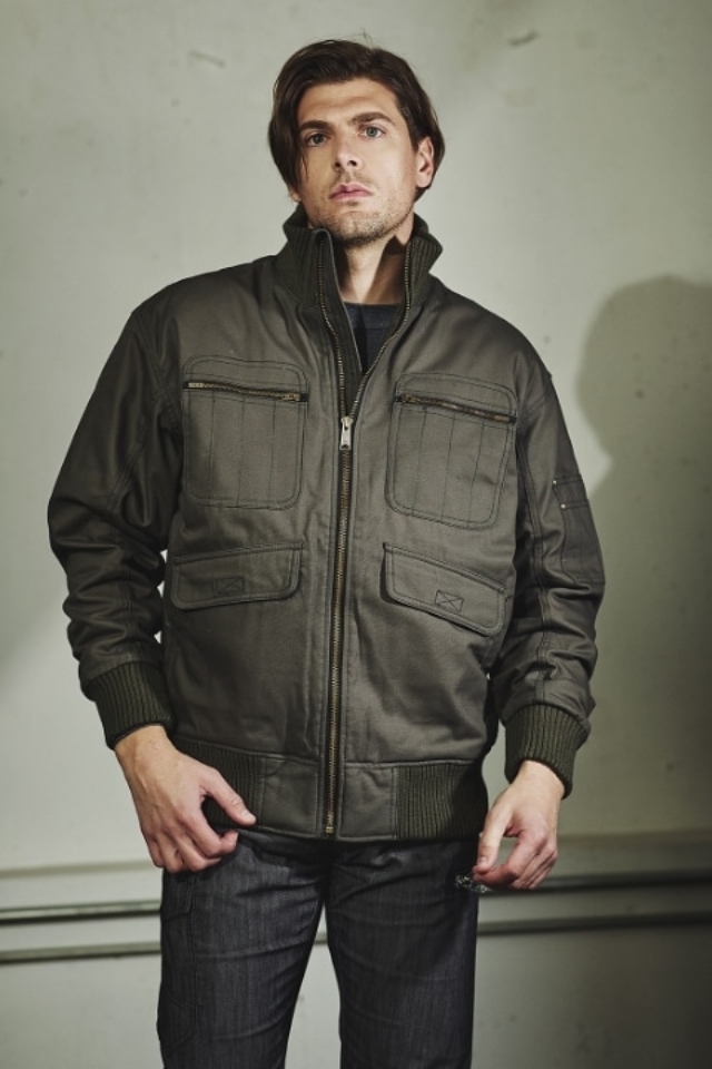 防寒着 裏起毛 厚地 綿100％ Jawin 冬用ブルゾン58120｜屋外作業に最適