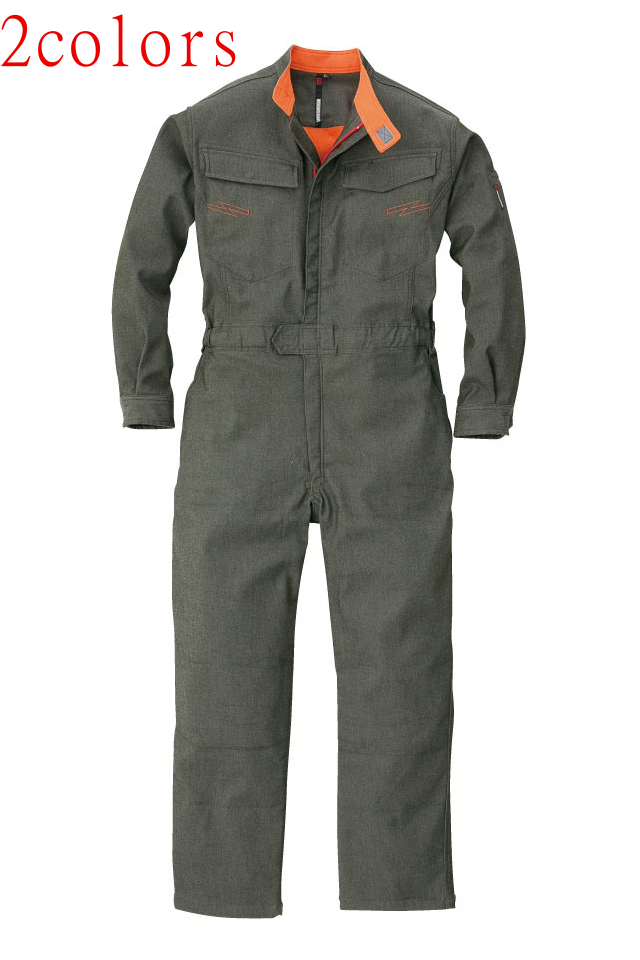 裏フリース防寒つなぎチャコール