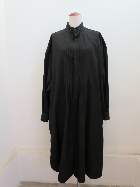 Y S Yohji Yamamoto ワイズ ヨウジヤマモト 100 2綿ブロードピンタックシャツワンピース Y S Yohji Yamamoto ワイズ ヨウジヤマモト 100 2綿ブロードピンタックシャツワンピース
