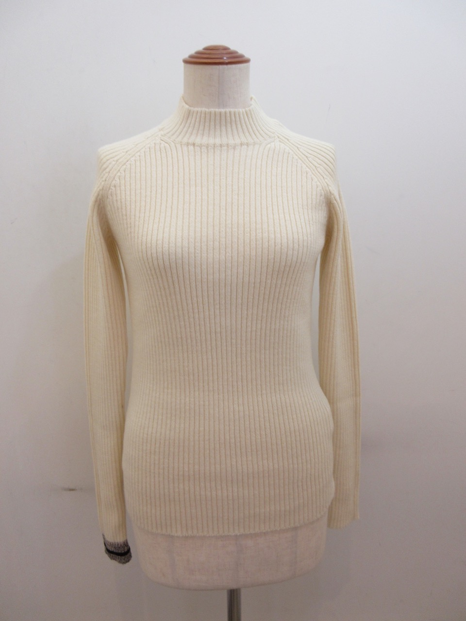 Y's YOHJI YAMAMOTO (ワイズ　ヨウジヤマモト) 7G1P2×1リブニット：オフホワイト