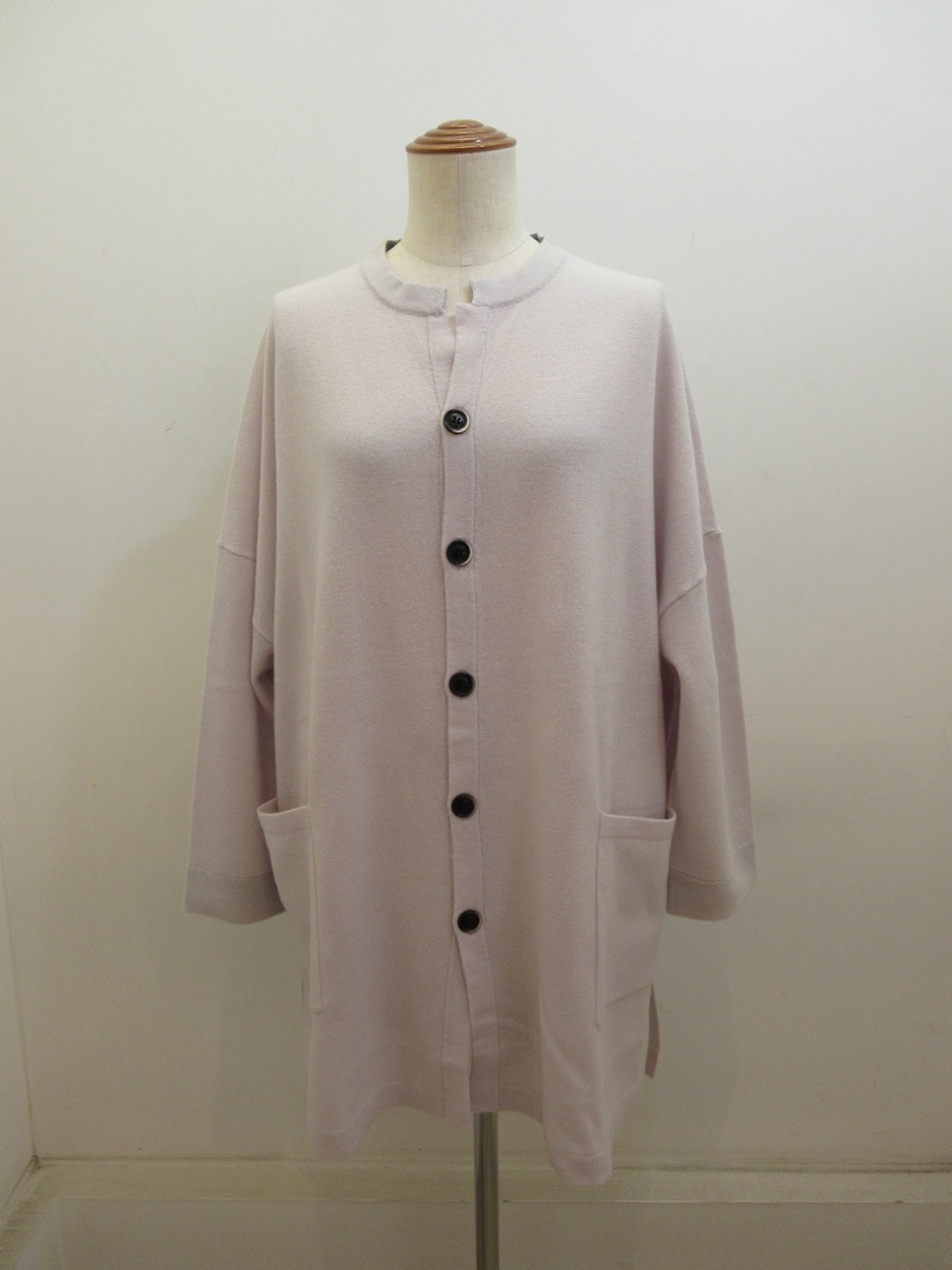 KEI Hayama PLUS(ケイハヤマプリュス) 12Gスパーメリノウールビッグカーディガン：オフホワイト