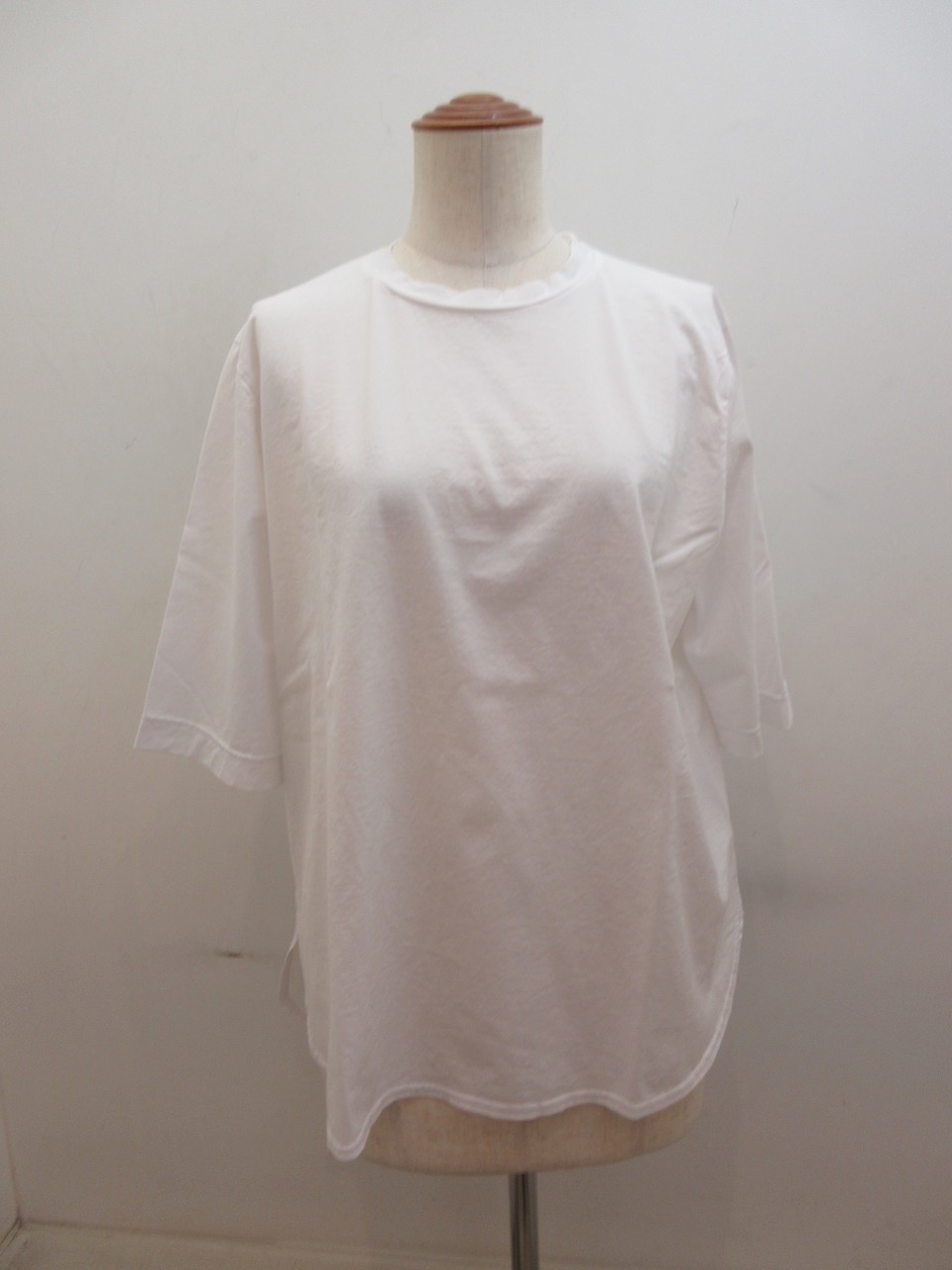 KEI Hayama PLUS(ケイハヤマプリュス) スーピマ天竺五分袖Tシャツ：ホワイト