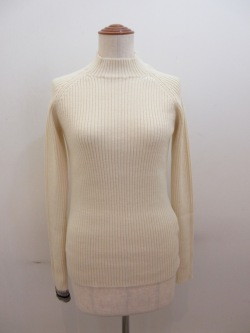 Y's YOHJI YAMAMOTO (ワイズ　ヨウジヤマモト) 7G1P2×1リブニット：オフホワイト