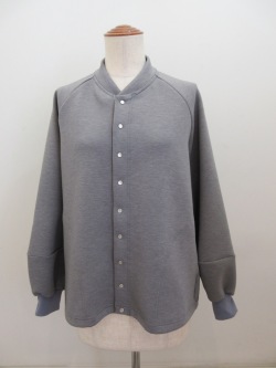 KEI Hayama PLUS(ケイハヤマプリュス) ストレッチダンボールニットスソゴム入りブルゾン:グレー