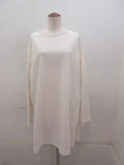 Y's YOHJI YAMAMOTO (ワイズ　ヨウジヤマモト)コットンデイペンドインレービッグTシャツ：オフホワイト