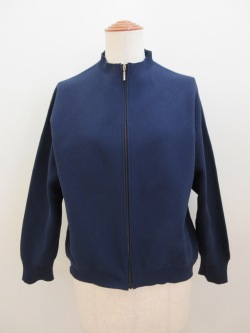 KEI Hayama PLUS(ケイハヤマプリュス) コットンストレッチ12Gホールガーメントニットジャケット:ネイビー