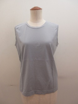 KEI Hayama PLUS(ケイハヤマプリュス)スーピマ天竺ノースリーブTシャツ:サックス