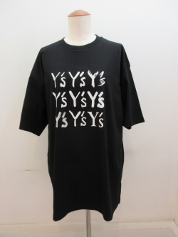 Y's YOHJI YAMAMOTO (ワイズ　ヨウジヤマモト) 6.5オンス天竺Y’s instruct丸首半袖ビッグTシャツ:ブラック