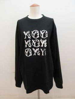 Y's YOHJI YAMAMOTO (ワイズ　ヨウジヤマモト) 6.5オンス天竺Y’s instruct丸首長袖ビッグTシャツ:ブラック