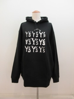 Y's YOHJI YAMAMOTO (ワイズ　ヨウジヤマモト) 10オンス裏毛Y’sinstructビッグパーカー：ブラック
