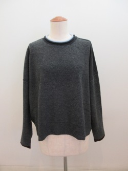 Y's YOHJI YAMAMOTO (ワイズ　ヨウジヤマモト) 10G天竺裏目ビッグプルオーバーニット：グレー