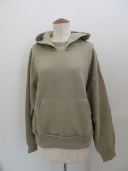 Y's YOHJI YAMAMOTO (ワイズ　ヨウジヤマモト) 顔料染め裏毛シュートパーカー：ベージュ