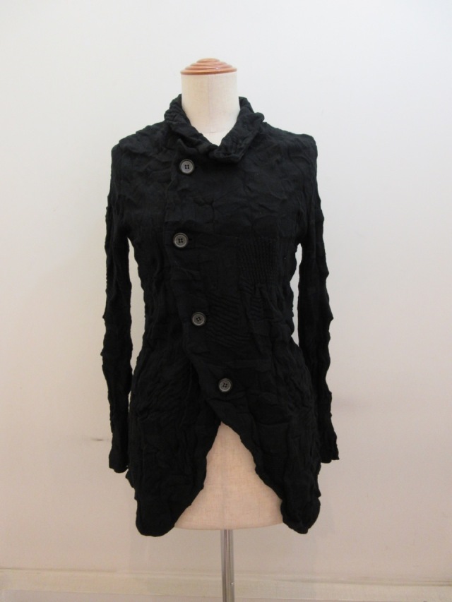 Y's YOHJI YAMAMOTO (ワイズ ヨウジヤマモト) 縞丸リンクスシワ4ツ釦