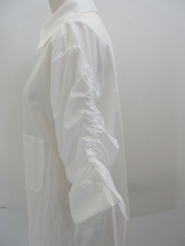 Y's YOHJI YAMAMOTO (ワイズ ヨウジヤマモト) 綿ローン袖シャーリング