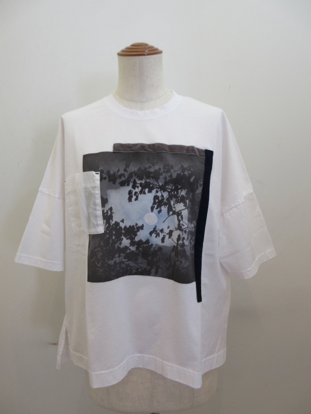 KEI Hayama PLUS ケイハヤマプリュスフォトプリントTシャツ 異素材 KEI Hayama PLUS(ケイハヤマプリュス) フォットコラージュ