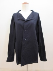 美品 Y's ワイズ ヨウジヤマモト 刺繍 ショート丈 半袖 ブルゾン FLORAL PRINT SHORT SLEEVED SHIRT(FREE SIZE BLACK): Ground Y
