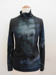 ちえり　Y'S ワイズ　ヨウジヤマモト　ニット　変形　ブルー　シルク混　青 Y'S ワイズ ヨウジヤマモト ニット 変形 ブルー シルク混 青 - メルカリ