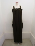 Y's YOHJI YAMAMOTO (ワイズ　ヨウジヤマモト) ウールフラノサスペンダードレス：カーキ
